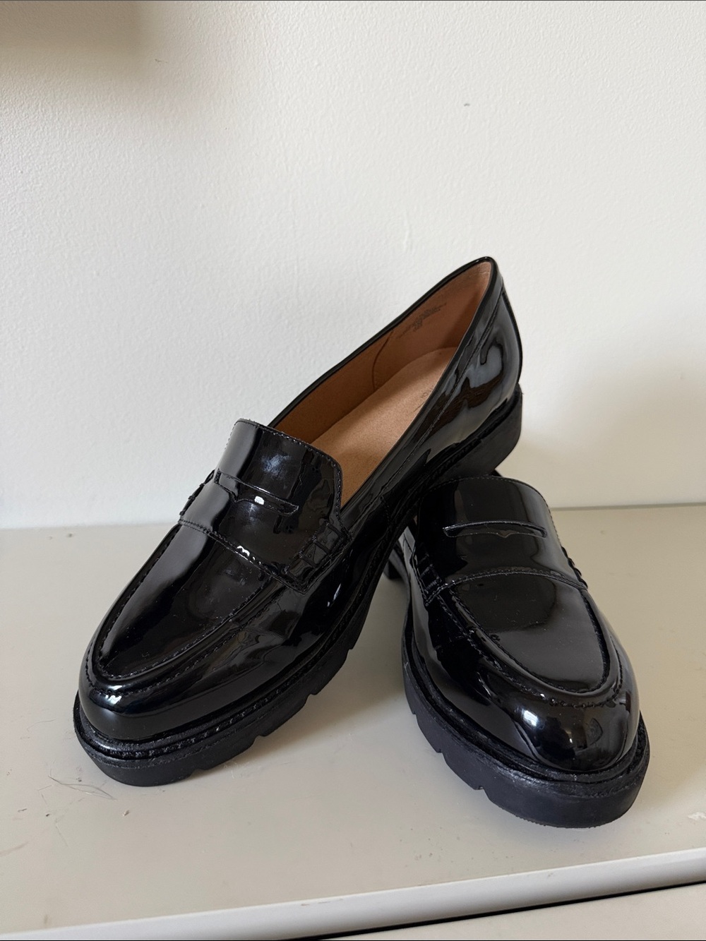 Rockport Black Patent Leather Penny Loafers . Women’s Sz 8.5 - Picture 4 of 9
